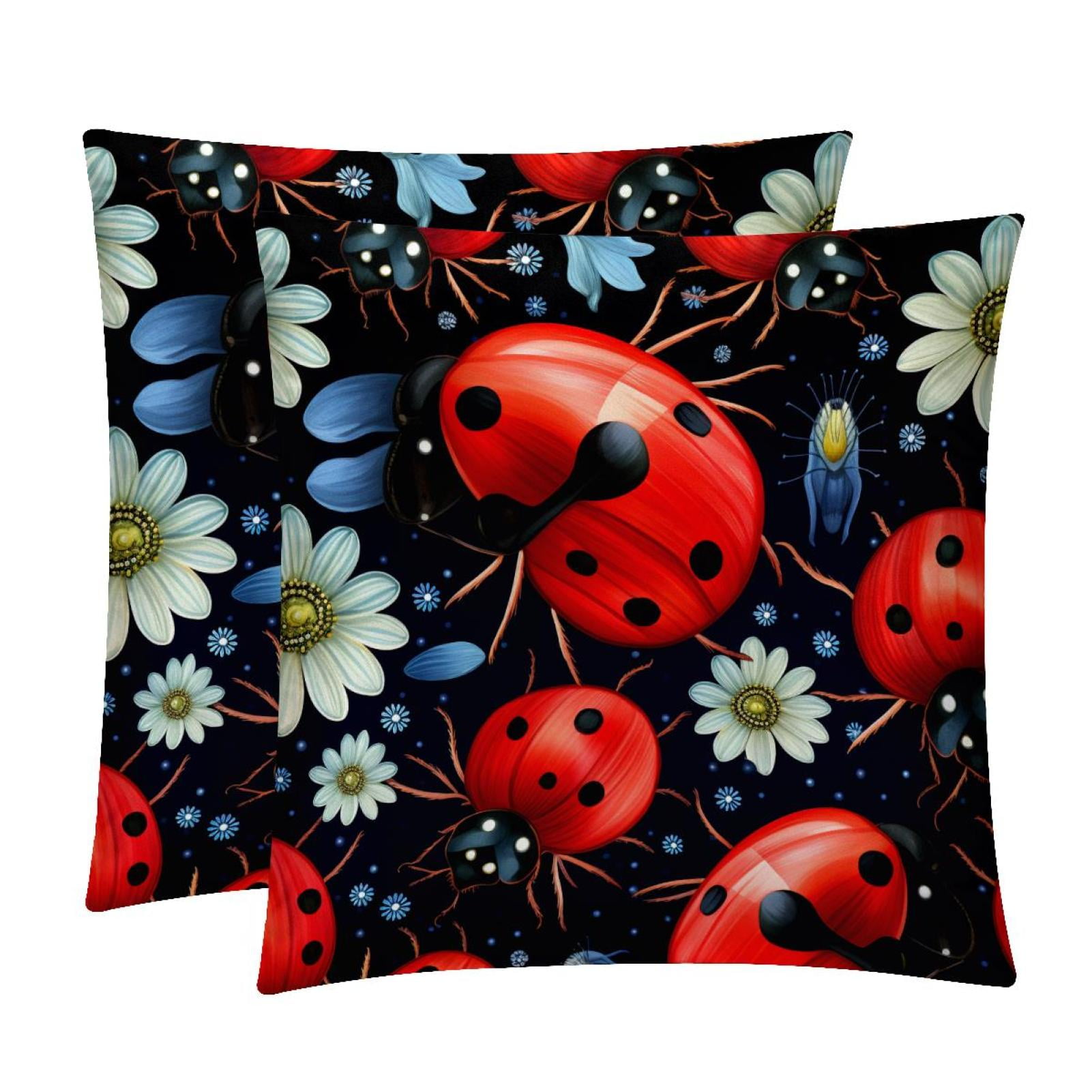 2Pack Velvet Throw Pillow Covers with Unique Patterns 16x16, 18x18