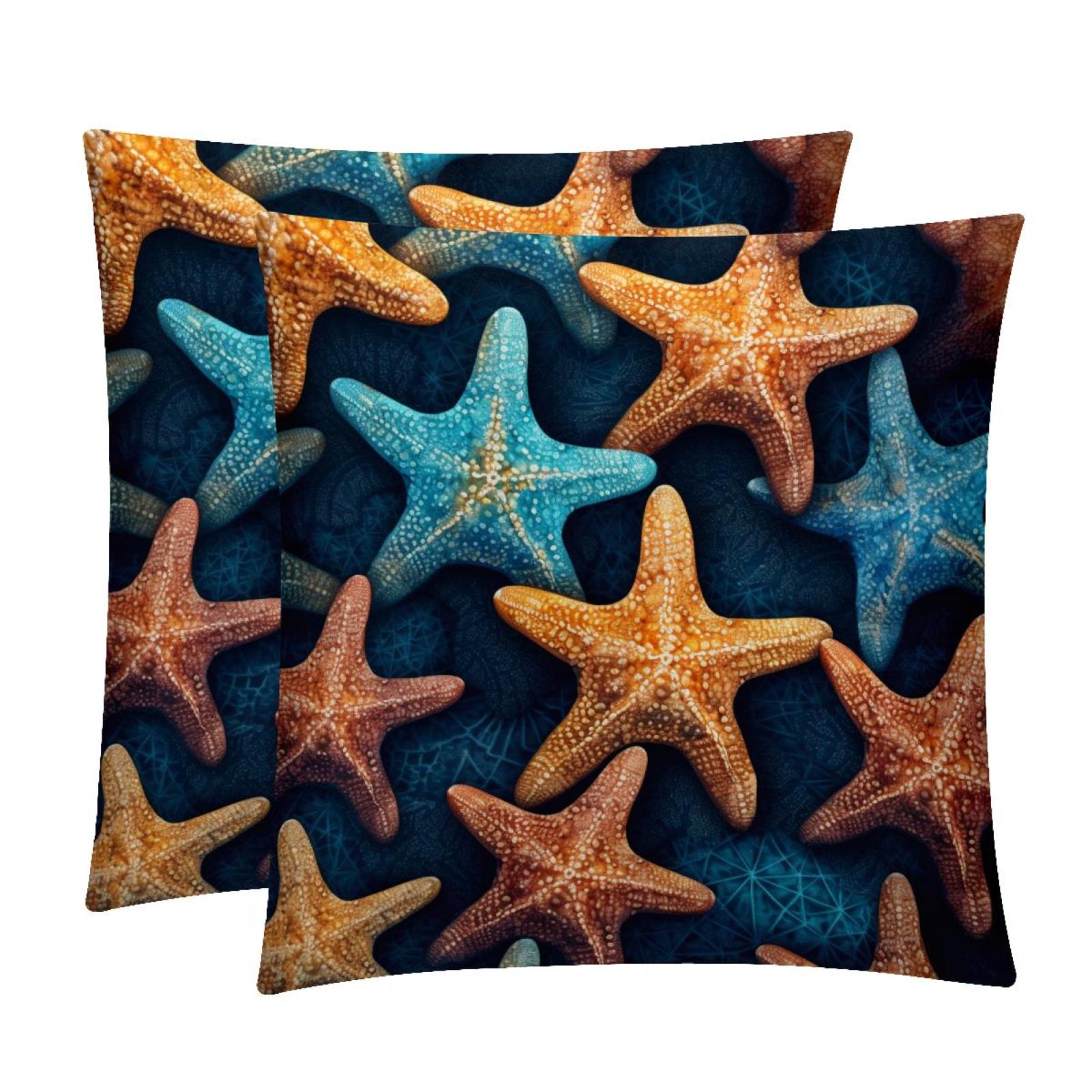 2Pack Velvet Throw Pillow Covers with Unique Patterns 16x16, 18x18
