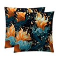 2Pack Velvet Throw Pillow Covers with Unique Patterns for Home Decor