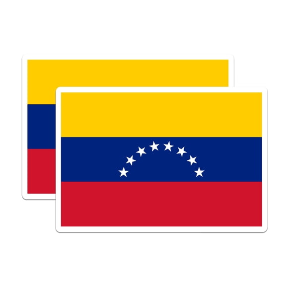 (2 Pack) Venezuela World Flag Magnets - Pride - 5 Inches On Longest Side - Premium Magnet - Choose from Over 200 Countries - for Cars, Refrigerators, Toolboxes, Lockers - Made in USA - MAG1012