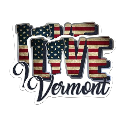(2 Pack) Vermont Love State Magnets - VT State USA Flag - Choose from 50 States - 5" On Longest Side - Premium Magnet - for Cars, Refrigerators, Toolboxes, Lockers - Made in USA - MAG1451
