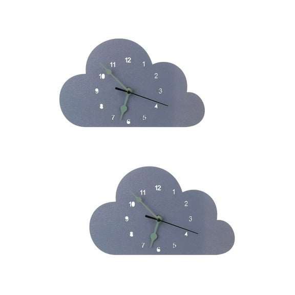 FONDOTIN Set of 2 Hollowed-Out Number Wall Clocks for Home Decor, Modern Design, Silent Quartz Movement