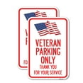 thumbnail image 1 of (2 Pack) Veteran Parking Only Thank You for Your Service | 12" X 18" Heavy-Gauge Aluminum Sign | Rust Free Aluminum, Weather Resistant, Waterproof, Fade Resistant, 2 Pre-drilled Holes, 1 of 4