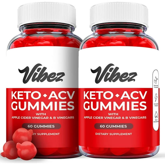 (2 Pack) Vibez Keto ACV Gummies - Supplement for Weight Loss - Energy & Focus Boosting Dietary Supplements for Weight Management & Metabolism - Fat Burn - 120 Gummies