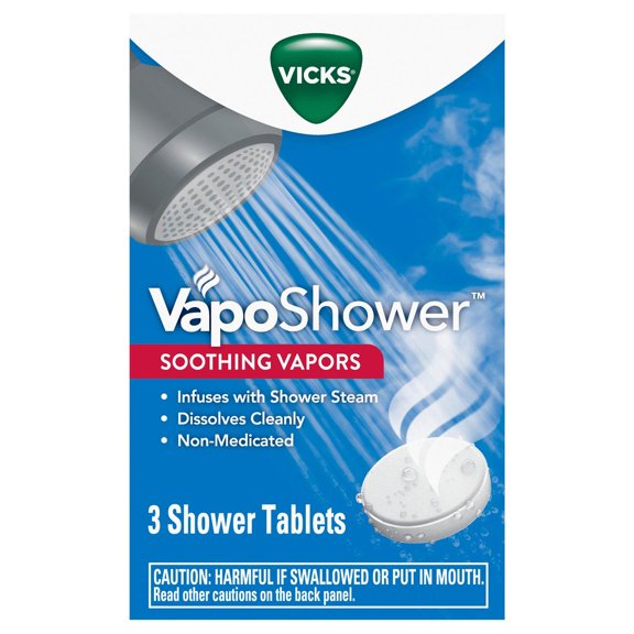 2 Pack - Vicks VapoShower Soothing Vapors Shower Tablets - 3 ct Packaging may vary
