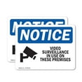 thumbnail image 1 of (2 Pack) Video Surveillance In Use On These Premises OSHA Notice Sign, 1 of 7