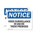 thumbnail image 1 of (2 Pack) Video Surveillance In Use On These Premises OSHA Notice Sign, 1 of 7