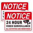 thumbnail image 1 of 2 Pack Video Surveillance Sign, All Activities Are Monitored, Security Camera Warning Sign For Outdoor Property Home, 10 x 7 Inches Rust Free .040 Aluminum, Reflective, Weatherproof and Fade Resistant, 1 of 5