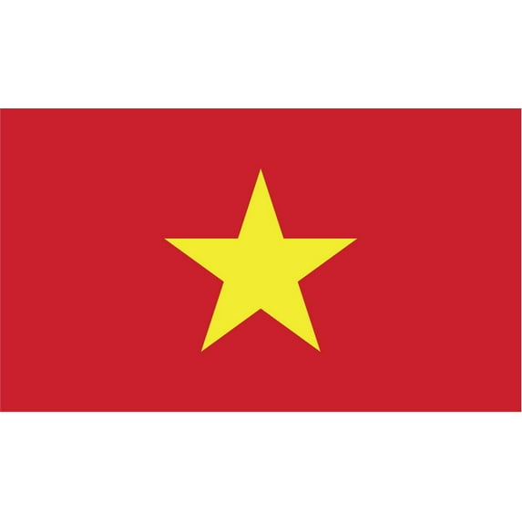2-Pack Vietnam Flag Decal Sticker | 5-Inches By 3-Inches | Laminated Vinyl Decal | PDS568