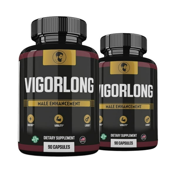 (2 Pack) Vigor Long Supplement Advanced Formula, Vigor Long for Men, Vigorlong Capsules, 180 Count