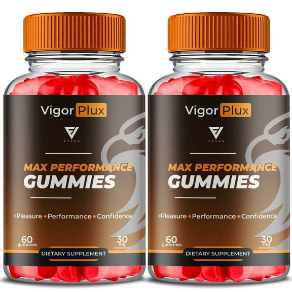 (2 Pack) Vigor Plux Gummies, Vigor Plux Maximum Strength Supplement for Daily High Drive, VigorPlux (120 Gummies)