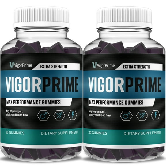 (2 Pack) Vigor Prime Gummies Prime Vigor XL Performance Supplement (2 Month Supply)