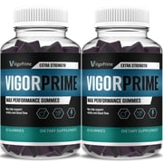 2 Pack Vigor Prime Gummies Prime Vigor XL Performance Supplement 2 Month Supply