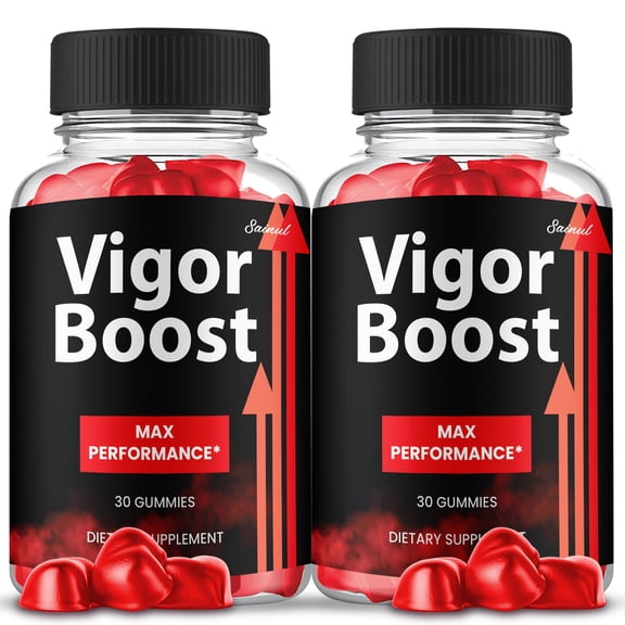 (2 Pack) VigorBoost Gummies, All Natural Max Strength Advanced Formula, Vigor Boost Supplement