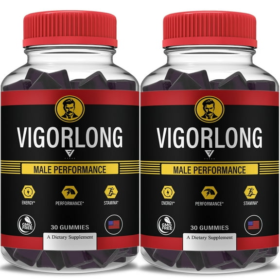 (2 Pack) VigorLong Performance Gummies, Vigor Long Max Support (2 Month Supply)