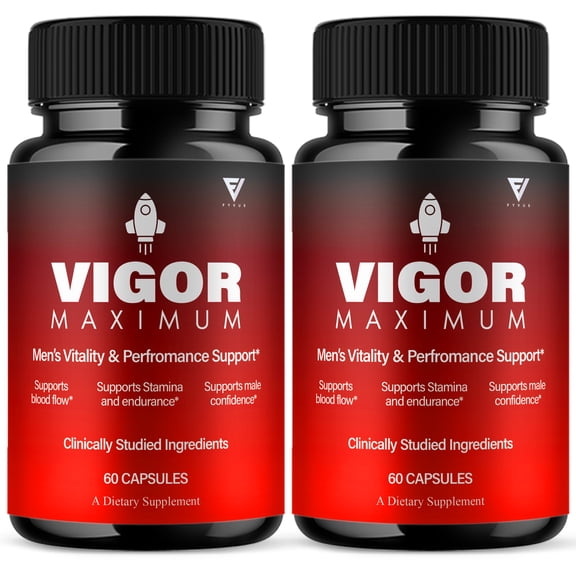 (2 Pack) VigorMaximum Advanced Male Support Supplement (120 Capsules)
