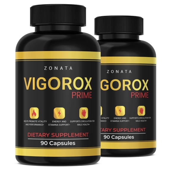 (2 Pack) Vigorox Prime Supplement Advanced Formula, Vigorox Prime For Men, Vigorox Prime Capsules - 180 Count