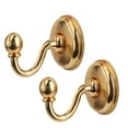 thumbnail image 1 of 2 Pack Vintage Alloy Curtain Hooks, Curtain Holdbacks, Shower Curtain Hooks Rods, Curtain Tieback Hooks for Home Office Decorative (Gold), 1 of 5