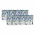 thumbnail image 1 of 2 Pack Vintage Flower Leaf Valance for Window Purple Floral Green Eucalyptus Leaves Wooden Grain Kitchen Valance Rod Pocket Short Curtain Topper Decorative Window Treatment for Living Room 60"x18", 1 of 9