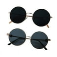 thumbnail image 1 of 2 Pack Vintage Round Sunglasses for Men and Women UV400 Protection Outdoor Shades with Rose Gold+Rose Gold +2.25 Magnification Frame, 1 of 5