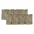 thumbnail image 1 of 2 Pack Vintage Spring Floral Valances for Windows Bedroom Living Room Window Treatments, Farmhouse Flowers Green Vintage Rod Pocket Valance Drapes Short Kitchen Curtains Over Sink 60"x18", 1 of 8