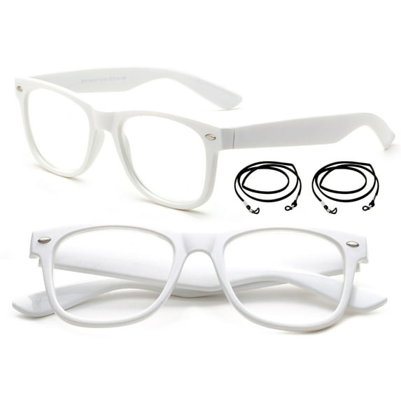 2 Pack Vintage Style Reading Glasses Comfortable Stylish Simple Reader for Men & Women