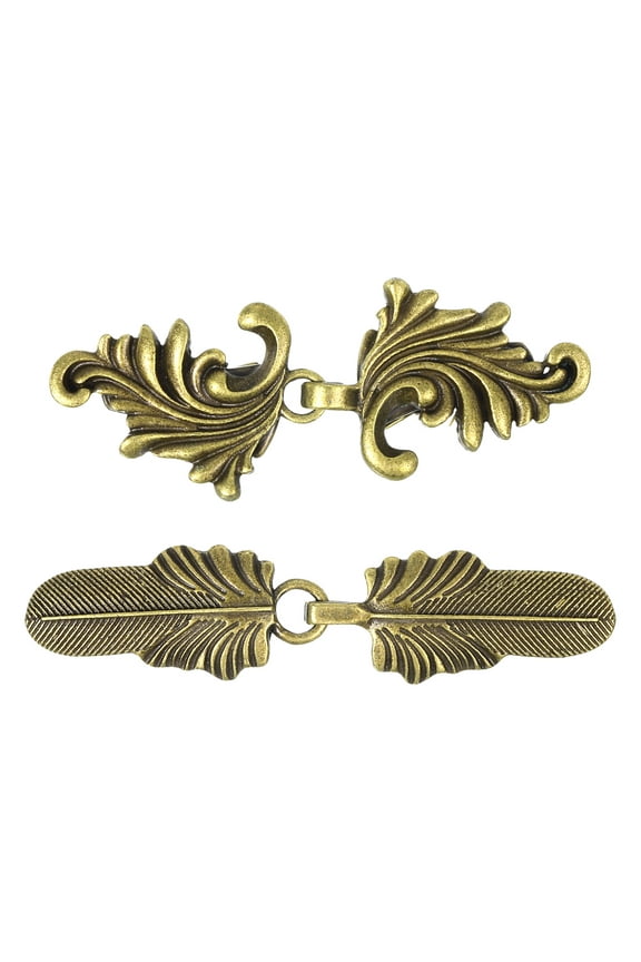 2 Pack Vintage Sweater Clips Cape Cloak Clasp Cardigan Clips for Women, Bronze