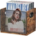 thumbnail image 1 of 2 Pack Vinyl Record Storage, Album Storage for Vinyl Records, Record Crates for Vinyl, Vinyl Record Album Holder, Vinyl Holder, Metal & Wooden LP Record Crate, Vinyl Record Box Case Crate, 1 of 8
