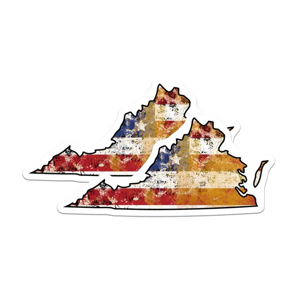 (2 Pack) Virginia Map Magnets - USA State Pride - Decorative Fridge Magnets - 5" On Longest Side - Premium Magnet - for Cars, Refrigerators, Toolboxes, Lockers - Made in USA - MAG17928