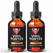 2 Pack Viril Fortex   Health Support with Natural Ingredients for Steady Energy, Stamina & Drive | Daily Formula in Easy-to-Take Drops, 30 Day Supply 60 Servings