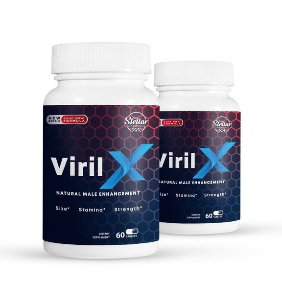 2 Pack Viril X, performance booster for men, increases blood flow & stamina-60 Tablets x2
