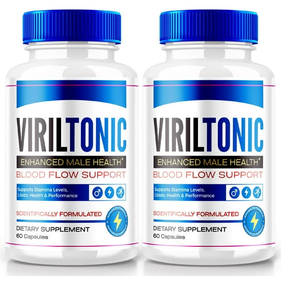 (2 Pack) VirilTonic Capsules, VirilTonic24 Capsulas Advanced Blood Support for Maximum Performance - Extra Strength Formula for Men, VirilTonic 24 Health, Viril Tonic Reviews (120 Capsules)