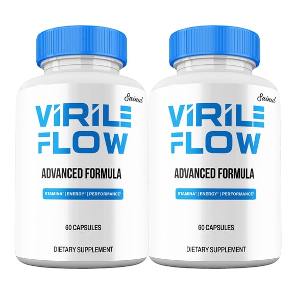 (2 Pack) Virile Flow for Men, Advanced Formula Capsules, All-Natural Maximum Strength, VirileFlow Pills Male Supplement