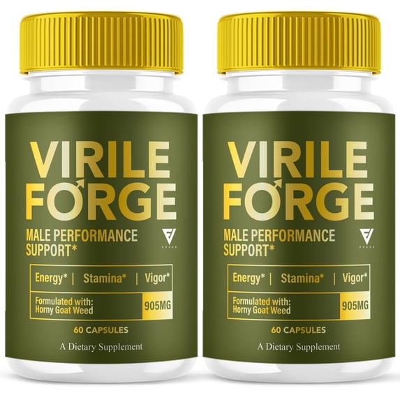 (2 Pack) Virile Forge Pills, VirileForge Max Performance Capsules (120 Capsules)