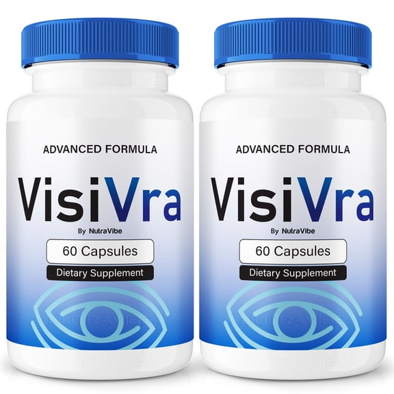 (2 Pack) VisiVra Capsules  Daily Eye Care with Original Blend to Support Visual Wellness, Eye Comfort & Vision | Just 2 Gentle, Easy-to-Swallow Pills (120 Capsules)