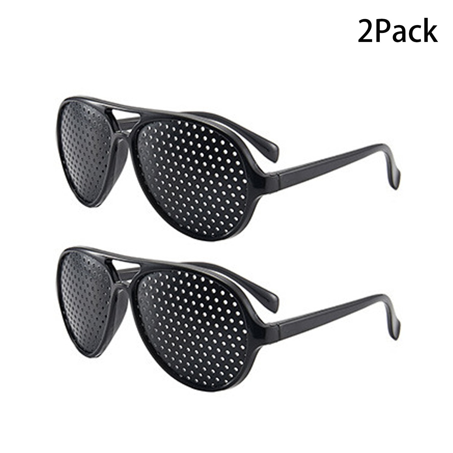(2 Pack) Vision Care Pinhole Glasses, Unisex Anti Myopia Astigmatism