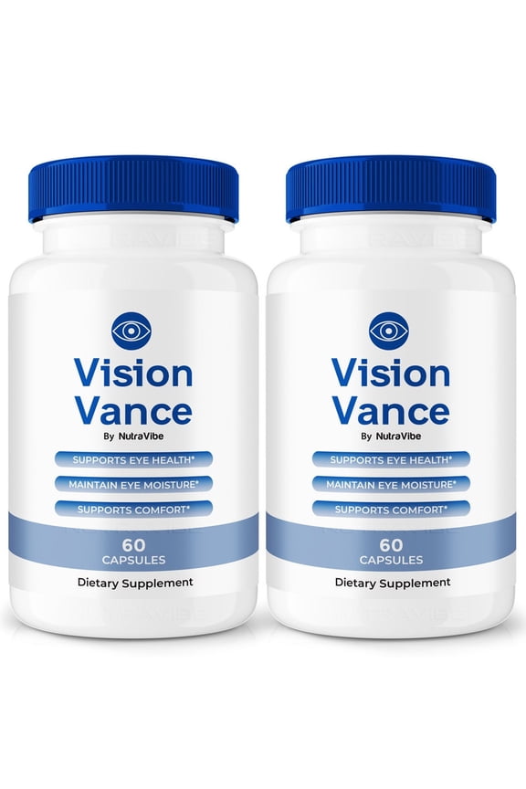 (2 Pack) Vision Vance Capsules – Daily Eye Care with Original Blend to Support Visual Wellness, Eye Comfort & Vision | Just 2 Gentle, Easy-to-Swallow Pills (120 Capsules)