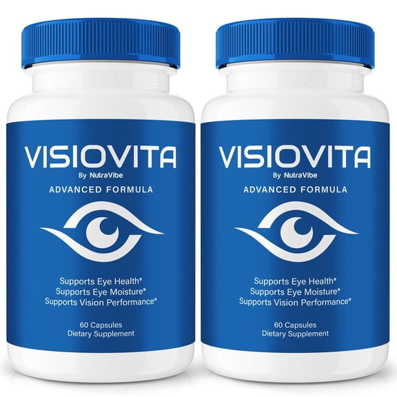 (2 Pack) Visiovita Capsules – Daily Eye Care with Original Blend to Support Visual Wellness, Eye Comfort & Vision | Just 2 Gentle, Easy-to-Swallow Pills (120 Capsules)