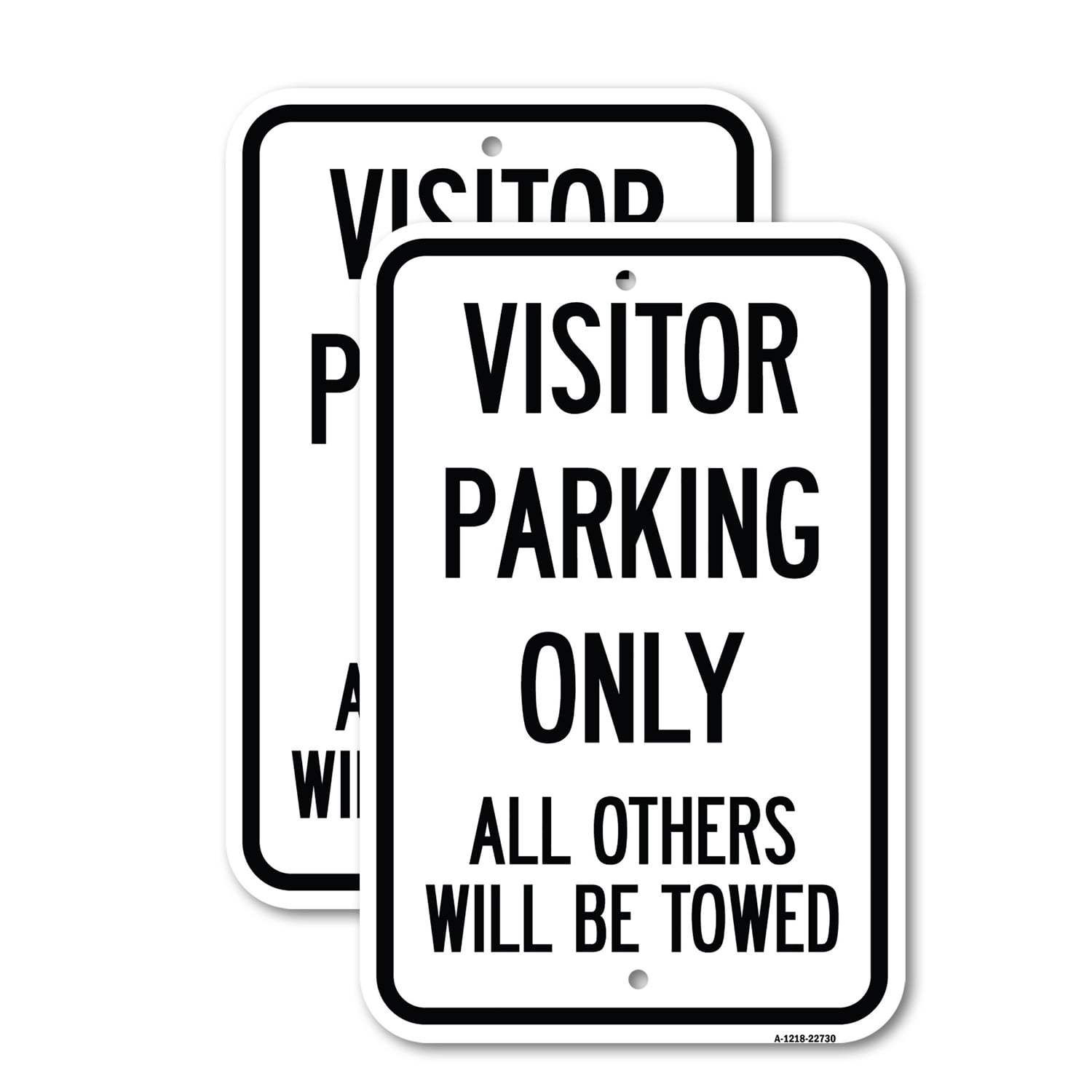 (2 Pack) Visitor Parking Only All Others Will Be Towed | 18" X 24 ...