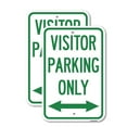thumbnail image 1 of (2 Pack) Visitor Parking Sign Visitor Parking Only (With Bidirectional Arrow) | 18" X 24" Heavy-Gauge Aluminum Sign | Rust Free Aluminum, Weather Resistant, Waterproof, Fade Resistant, 1 of 4