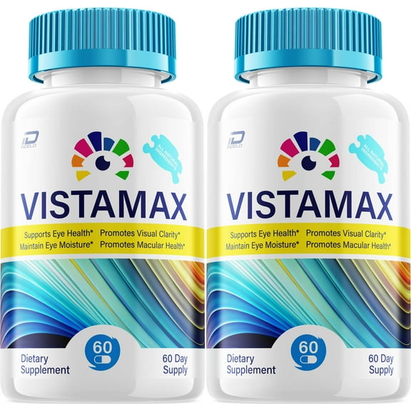 (2 Pack) Vista Max Plus Eye Support Supplement – VistaMax Capsules, Eye Vitamins 20/20 Healthy Vision, Max Vista Plus Eye Health Multivitamin, MaxVista Plus Pills Reviews (120 Capsules)