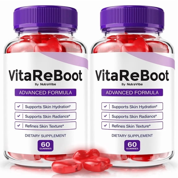 (2 Pack) VitaReBoot Gummies Daily Formula with Original Blend to Support Skin Vitality, Healthy Complexion, and Everyday Glow | Great-Tasting, Easy-to-Chew Vita ReBoot (120 Gummies)