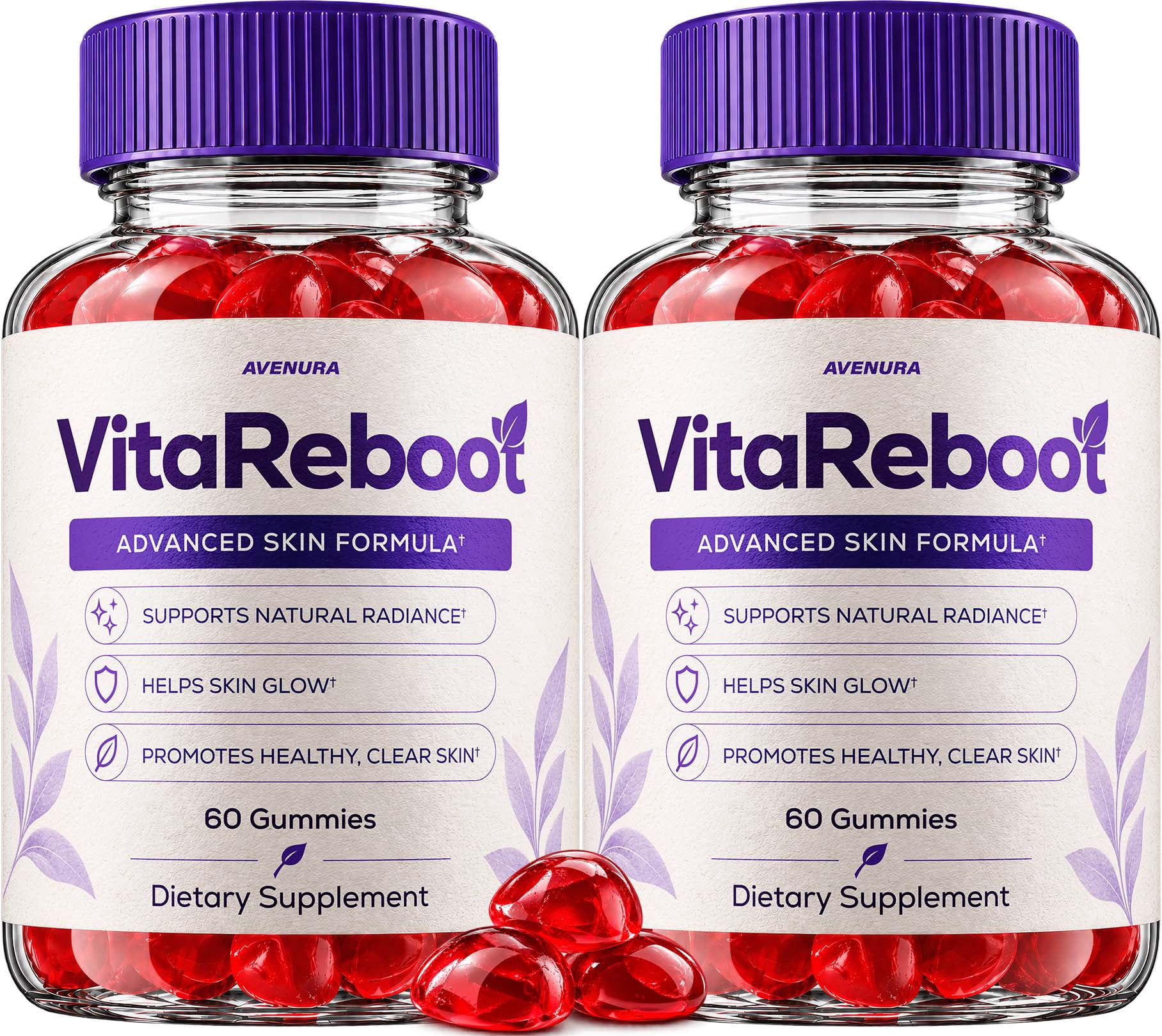 (2 Pack) VitaReboot Gummies, Vita Reboot ACV Gummy Skin Supplement (120 ...