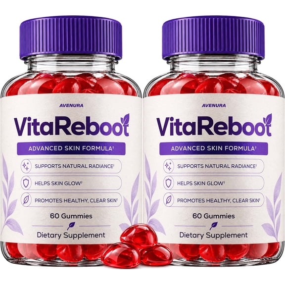 (2 Pack) VitaReboot Gummies, Vita Reboot ACV Gummy Skin Supplement (120 Gummies)