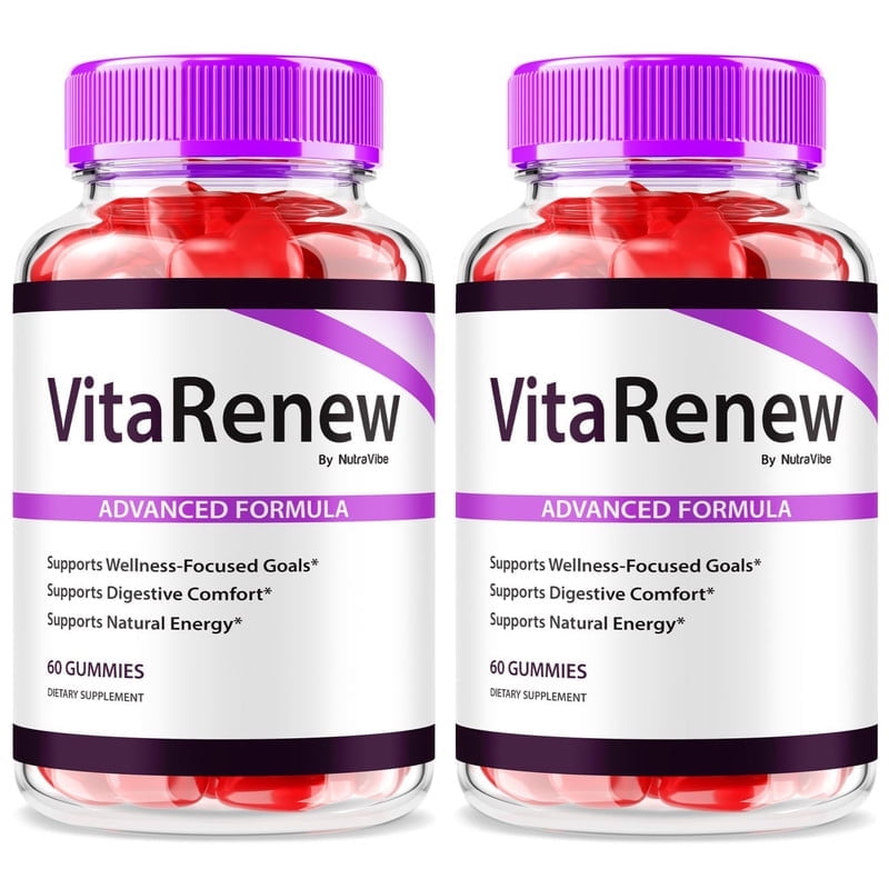 (2 Pack) VitaRenew Gummies  Original Vita Renew Keto ACV Formula with Apple Cider Vinegar & B-Vitamins to Support Body Goals & Everyday Well-Being | Easy-to-Chew Gummy (120 Gummies)