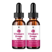 2 Pack Vitaburn Max Drop Supplement, Vita Burn Weight Management Support 4oz
