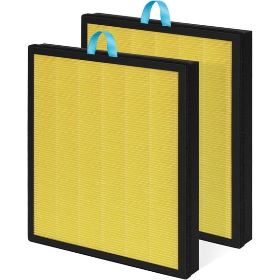 2 Pack Vital 200S Replacement Filter, Replacement for LEVOIT Vital 200S, Vital 200S-P Air Purifier, 3-in-1 H13 True HEPA & Activated Carbon Pet Care Filter, Replace Vital 200S-RF-PA, Yellow