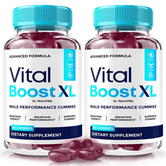 (2 Pack) Vital Boost XL Gummies with a Natural Daily Blend for Energy & Wellness | Great-Tasting, Easy-to-Chew Gummies (120 Gummies)