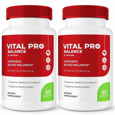 (2 Pack) Vital Pro Balance Capsules - Official VitalPro Balance Pills to Maintain Overall Health, All Natural Blood Formula For Healthy and Stable Levels, Vital Pro Balance Reviews (120 Capsules)