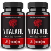 2 Pack Vitalafil   Original Vitalafil Capsules with a Natural Daily Blend for Wellness |Clean, Gentle, Easy-to-Swallow Pills 120 Capsules
